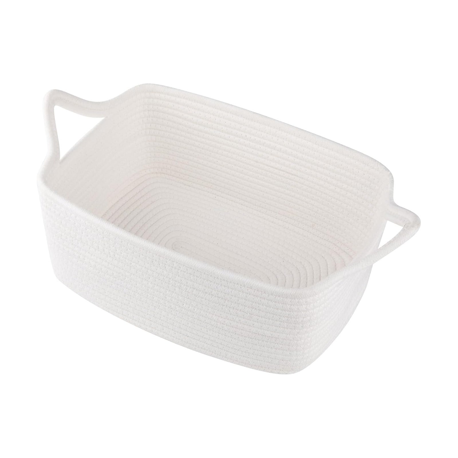 Woven Baby Shower Basket for Nursery & Pet Toys / White / Medium: 13.5l*10w*6h