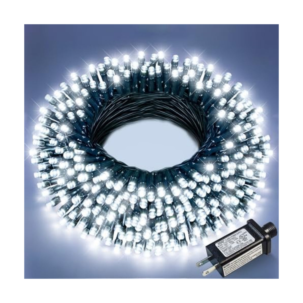 White Christmas Lights Outdoor, 66FT 200 LED Christmas Tree Lights