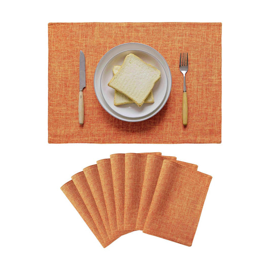 Home Brilliant Cloth Placemats Set of 8 Heat Resistant Dining Table Place Mats for Kitchen Table Dinner Party