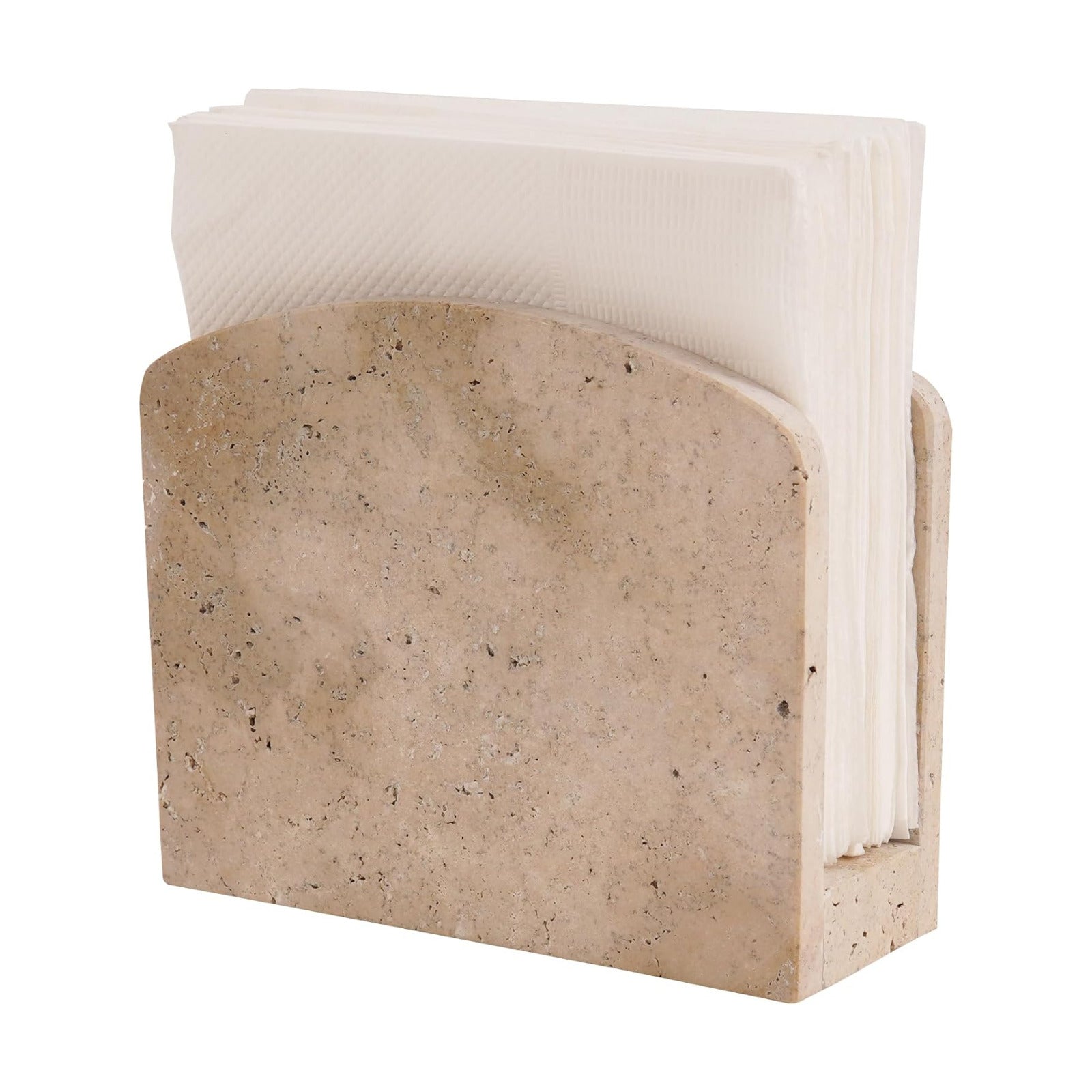 Stone Paper Napkins Organizer / Earthy Color / 6.5 Inch