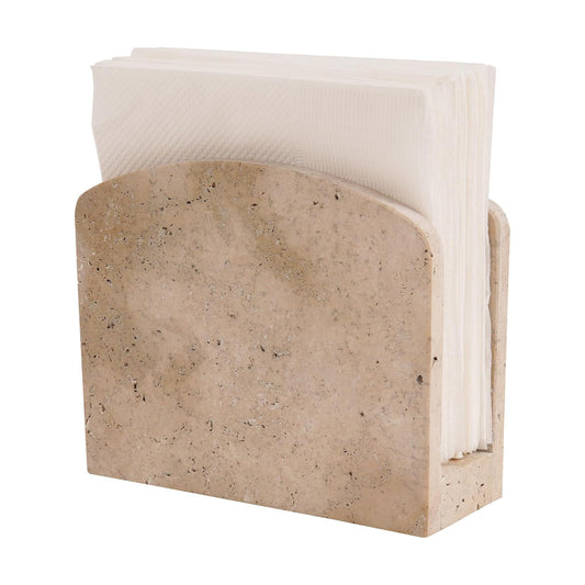Stone Paper Napkins Organizer / Earthy Color / 6.5 Inch