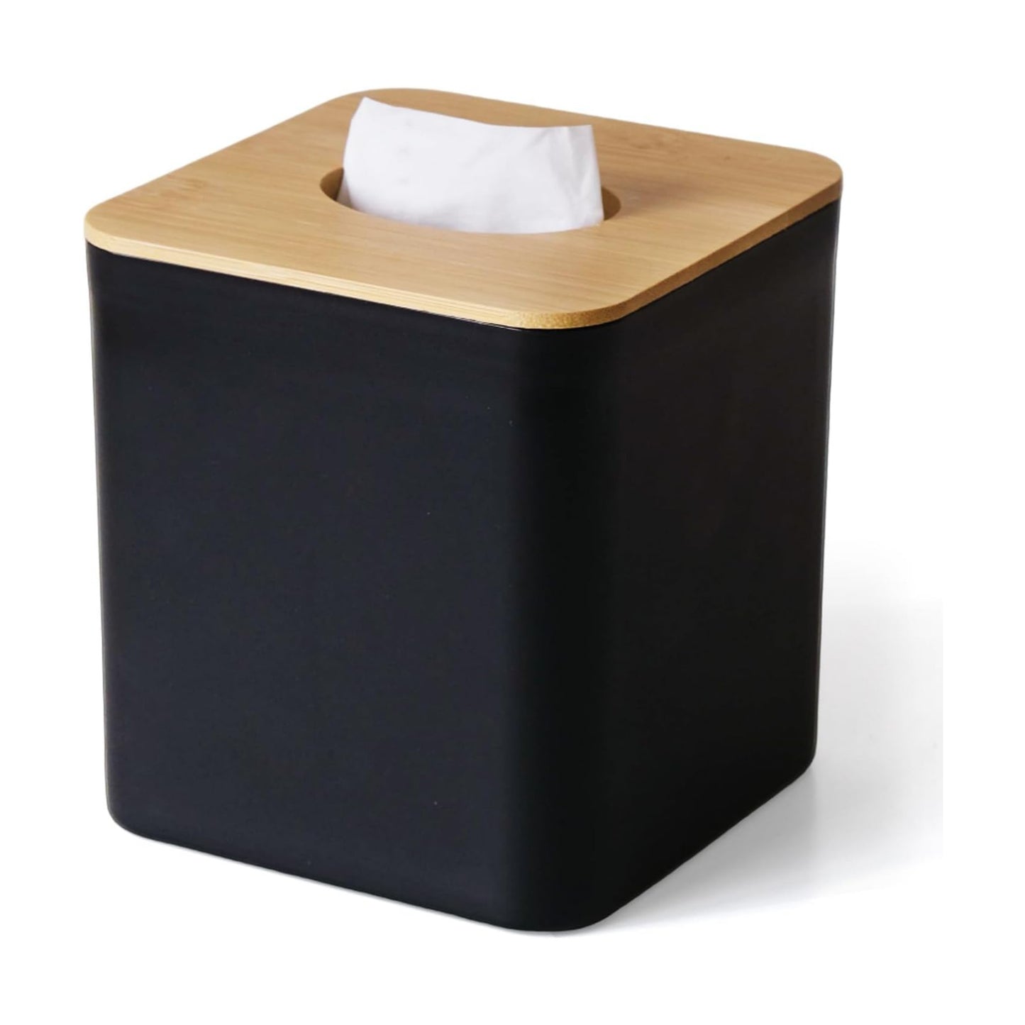Tissue Box Cover / Black / 5.5" Square