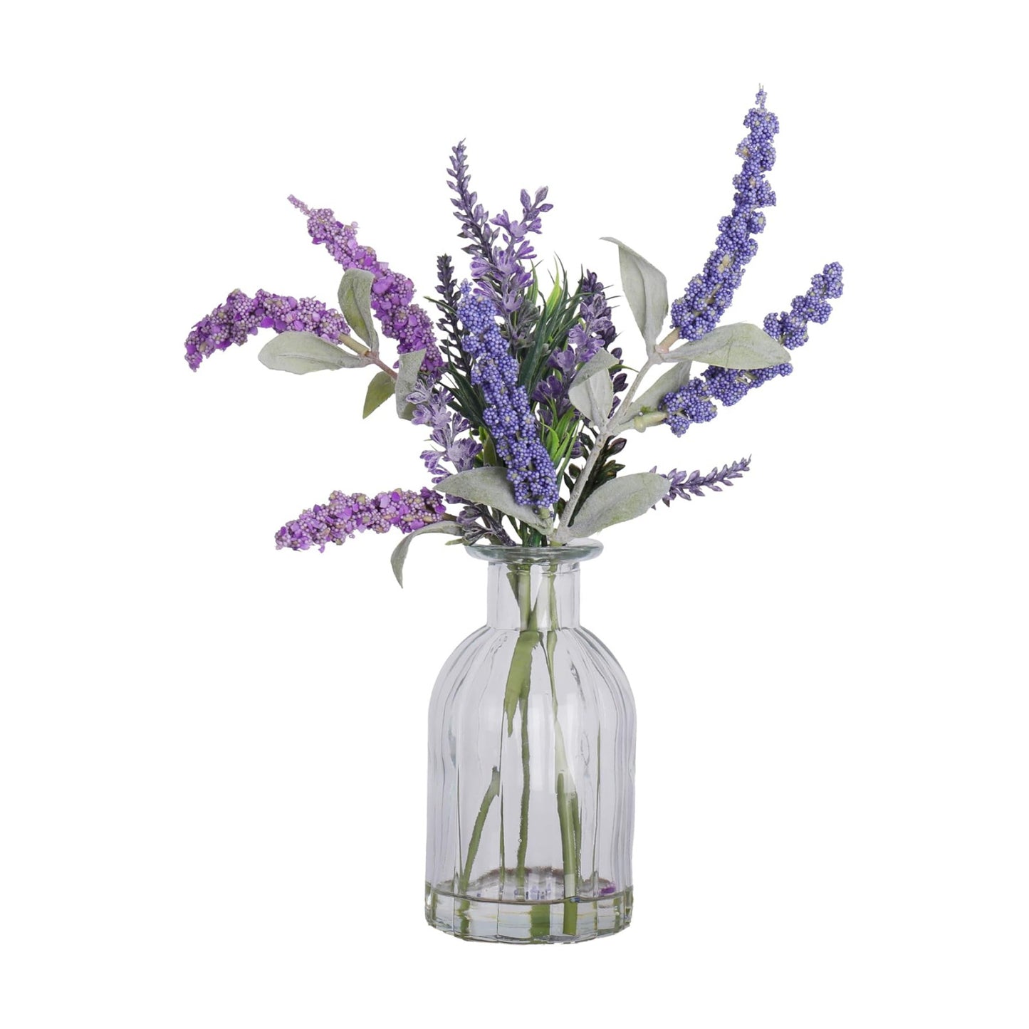 Faux Silk Flowers Fake Plant Decor / Purple