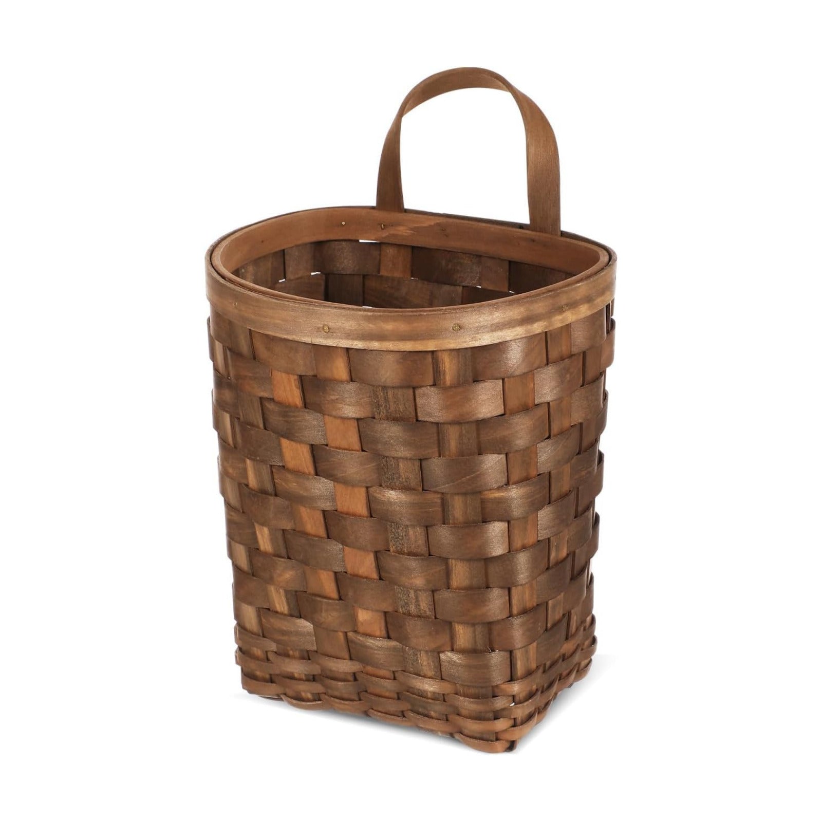 Mini Vintage Woven Wall Basket / Light Brown / 26.00 x 15.00 x 6.00 / CM