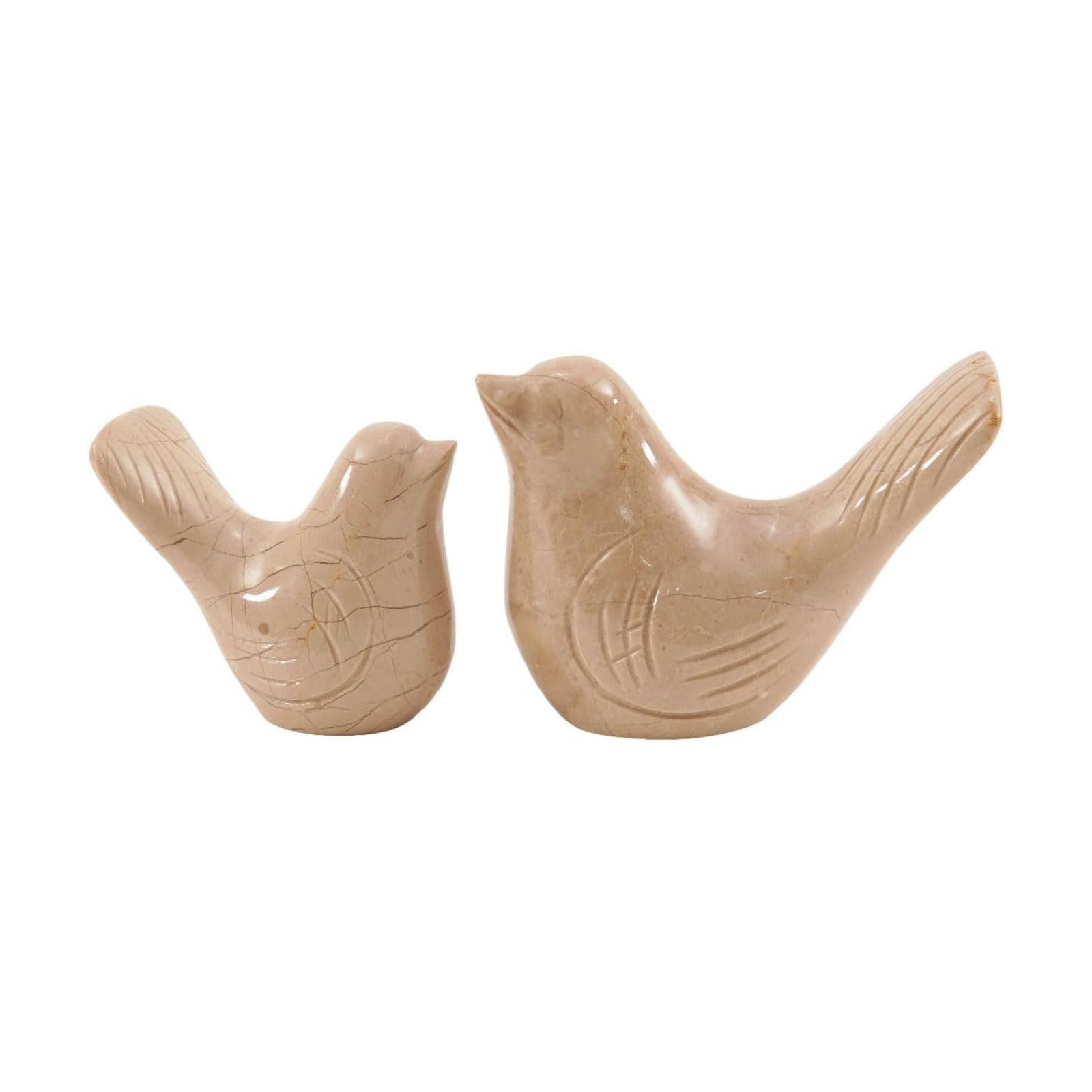 Marble Love Bird 4.5" Handmade Statue / Verona / Set of 2