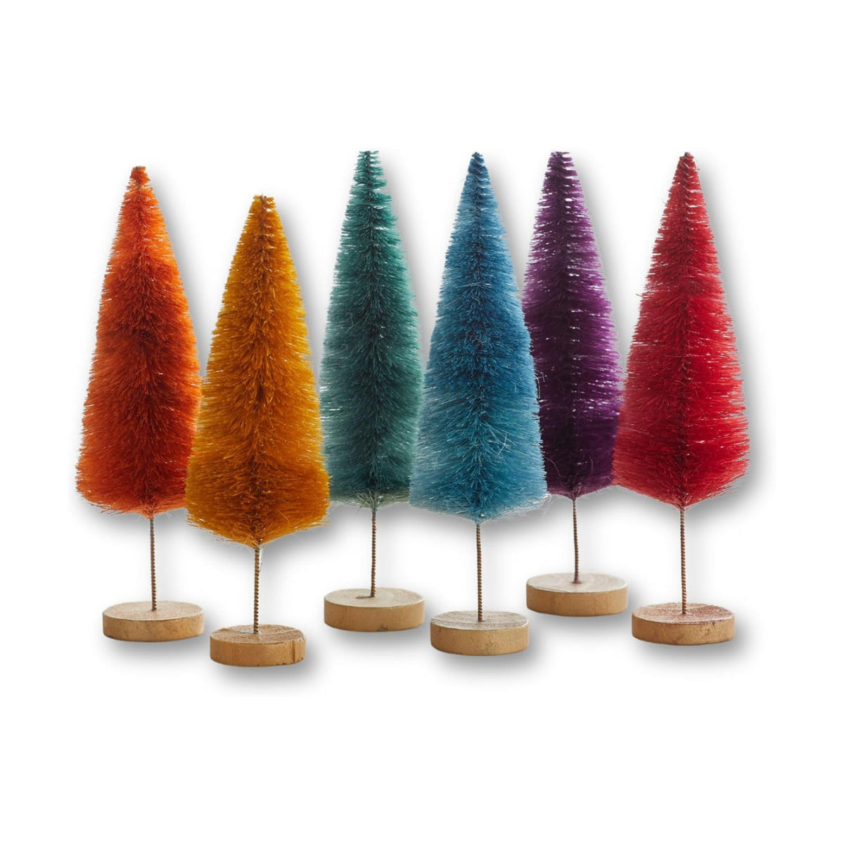 Bottle Brush Trees Set of 6 Multicolor (Multicolor)