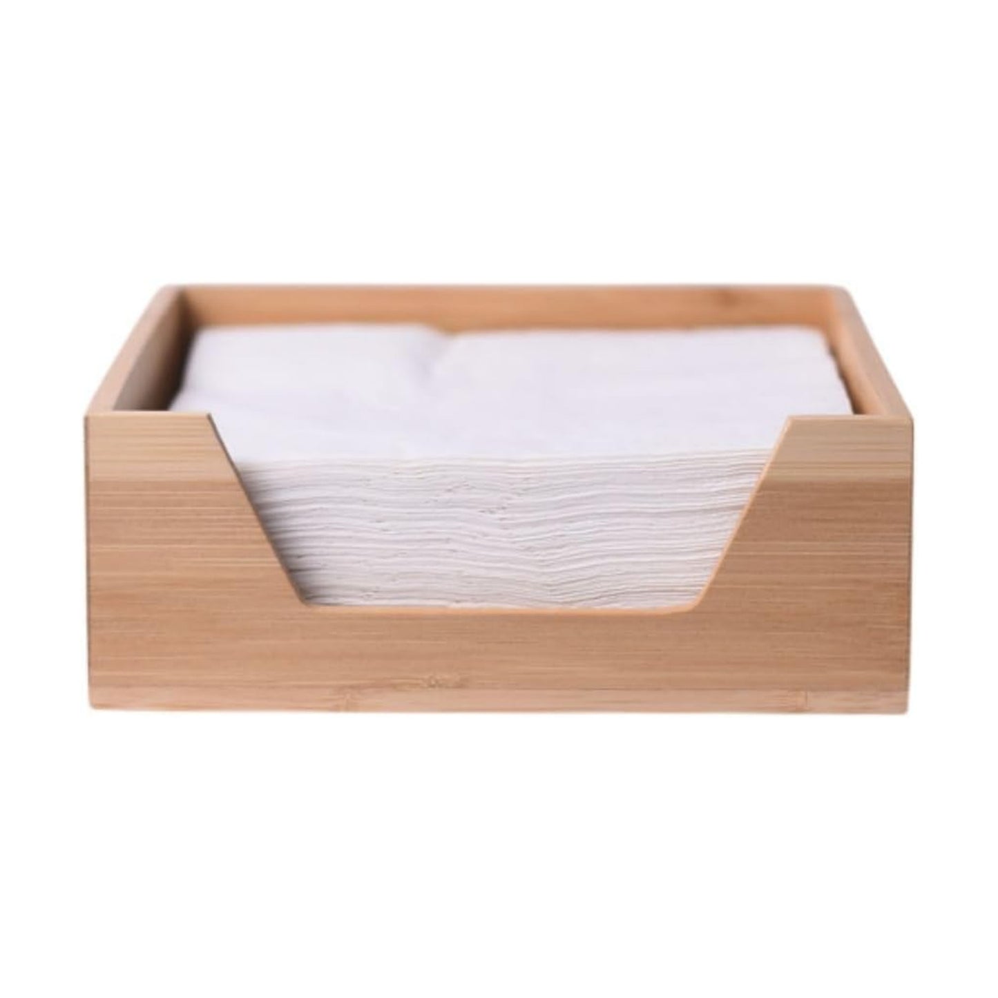 Napkin Holder / Square Paper Napkin Holder / Bamboo / 7.28 x 7.28