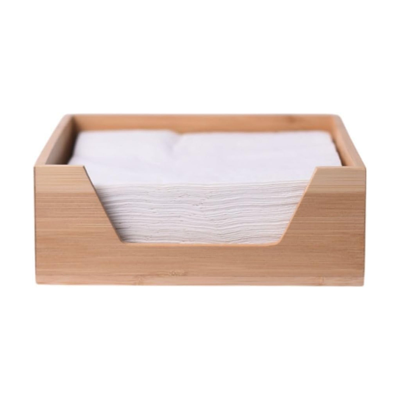 Napkin Holder / Square Paper Napkin Holder / Bamboo / 7.28 x 7.28