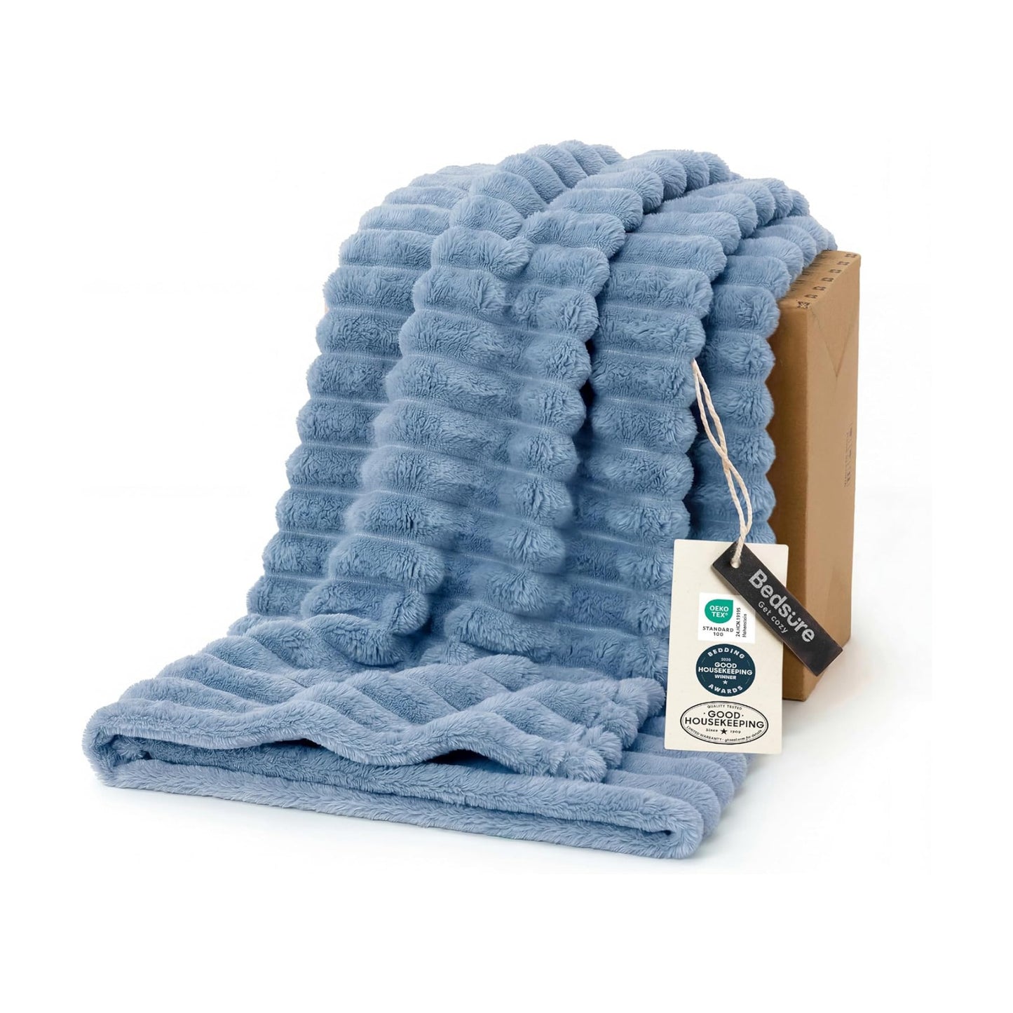 Bedsure Soft Blue Throw Blanket for Couch Decor Gifts 50"x60"