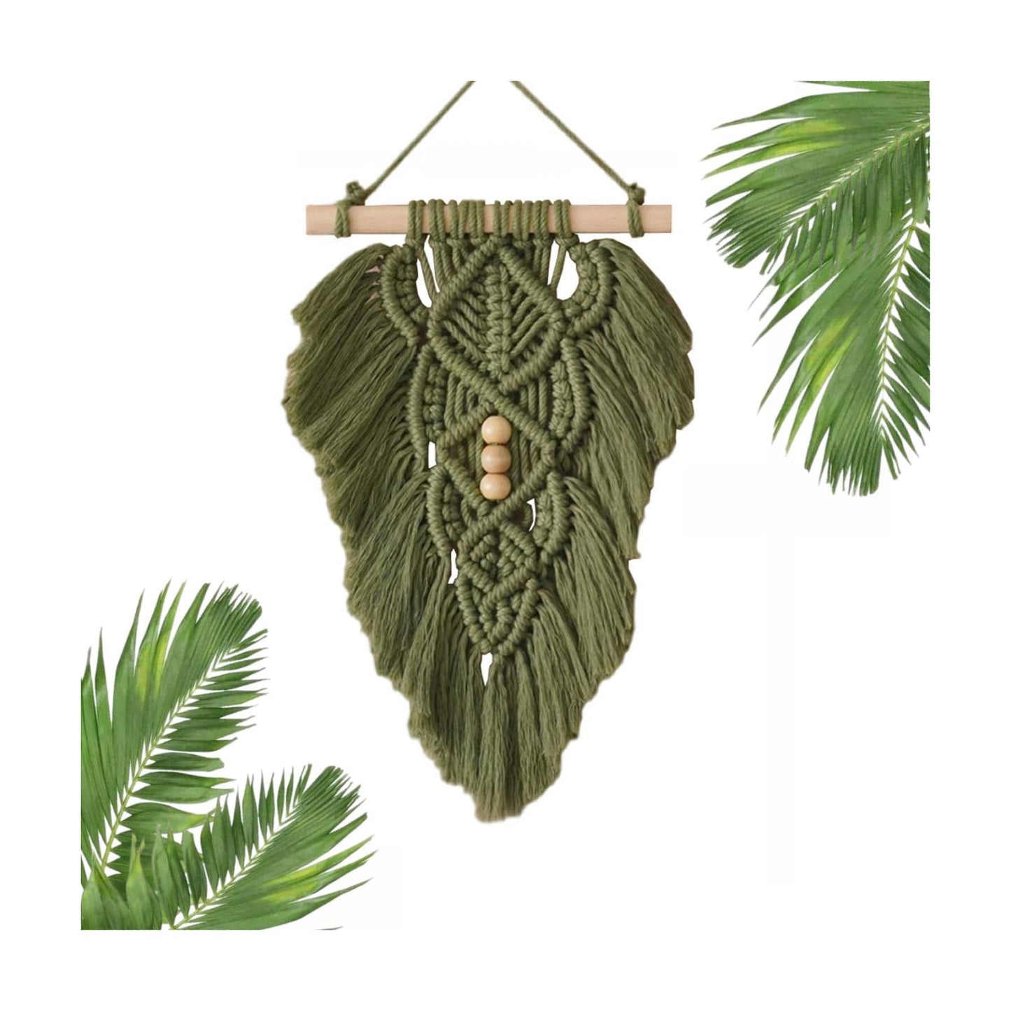 Woven Leaf Tapestry / Green