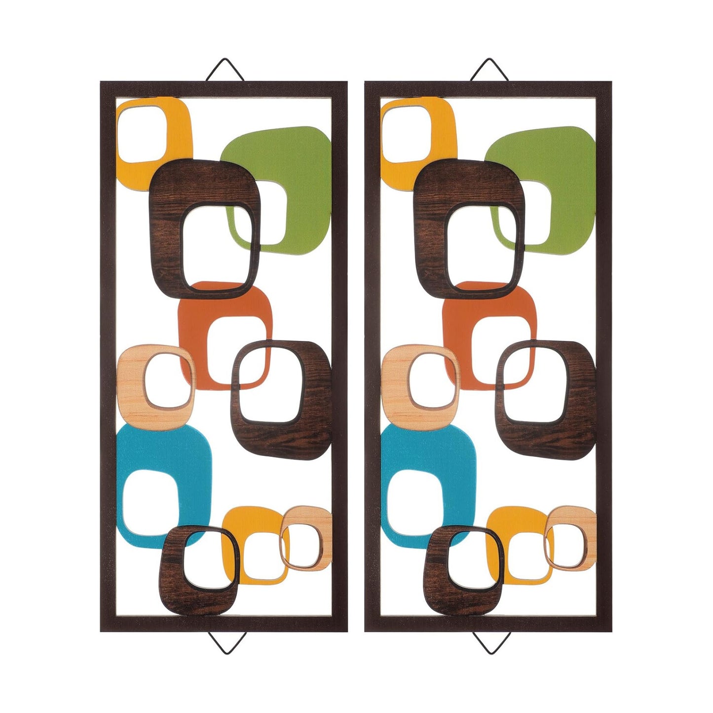 Mid Century Wall Art Mid Century Modern Decor Elegance Wall Accents Wood Abstract Decor / Set of 2