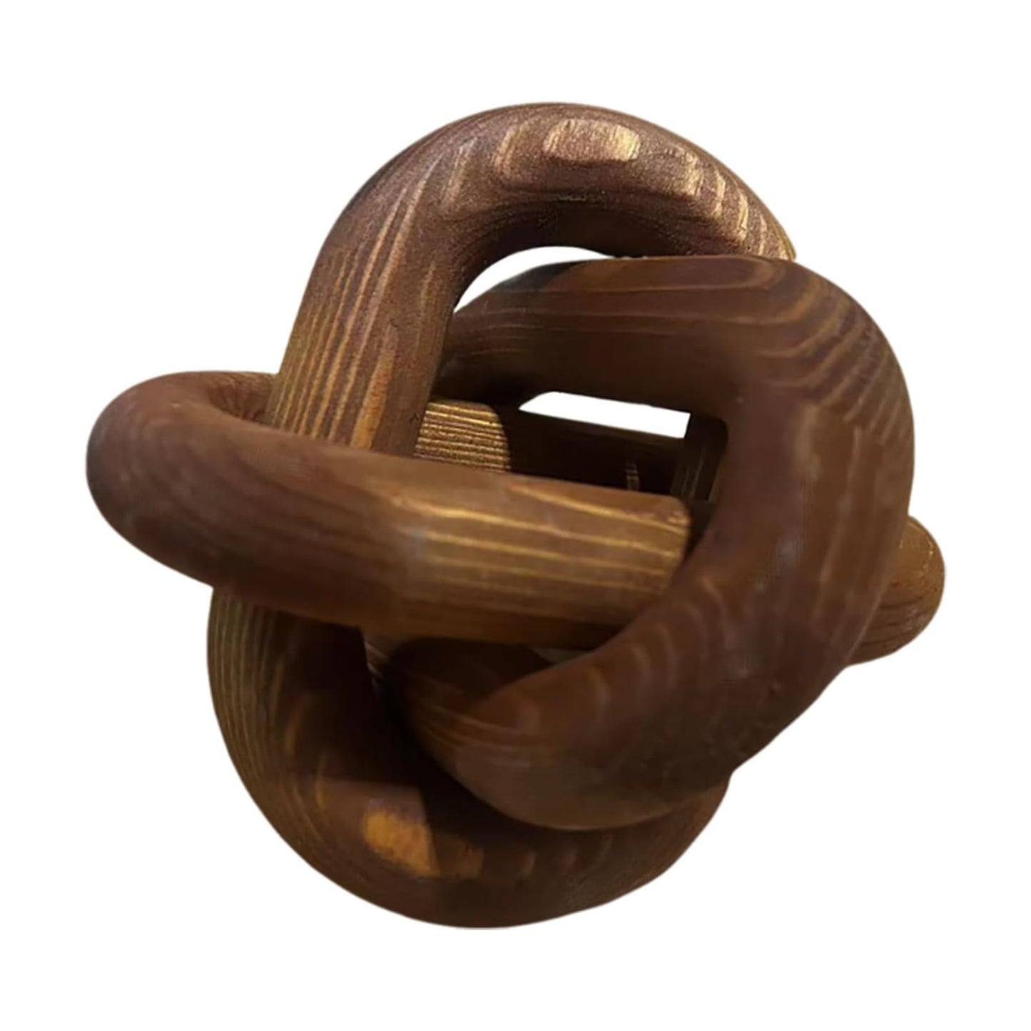 Wood Knot Chain Link Decor / Pumpkin
