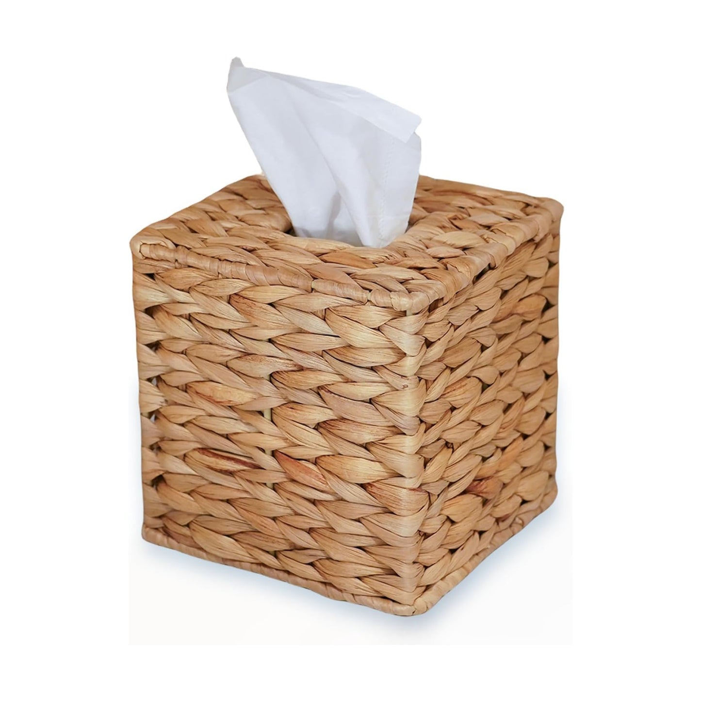 Handmade Wicker Napkin Box Holder / Water Hyacinth / Single / Natural