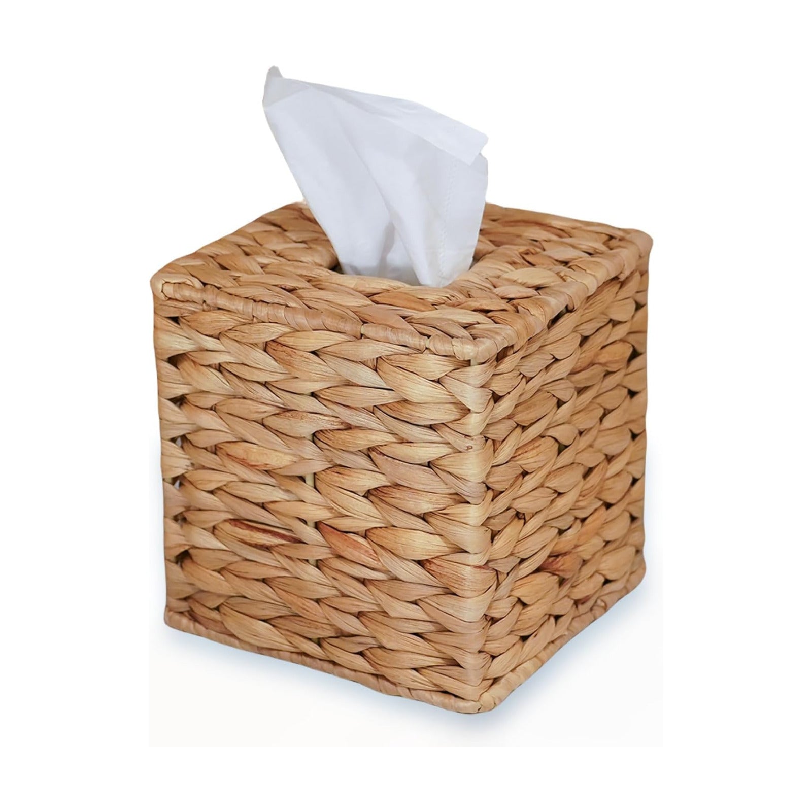 Handmade Wicker Napkin Box Holder / Water Hyacinth / Single / Natural