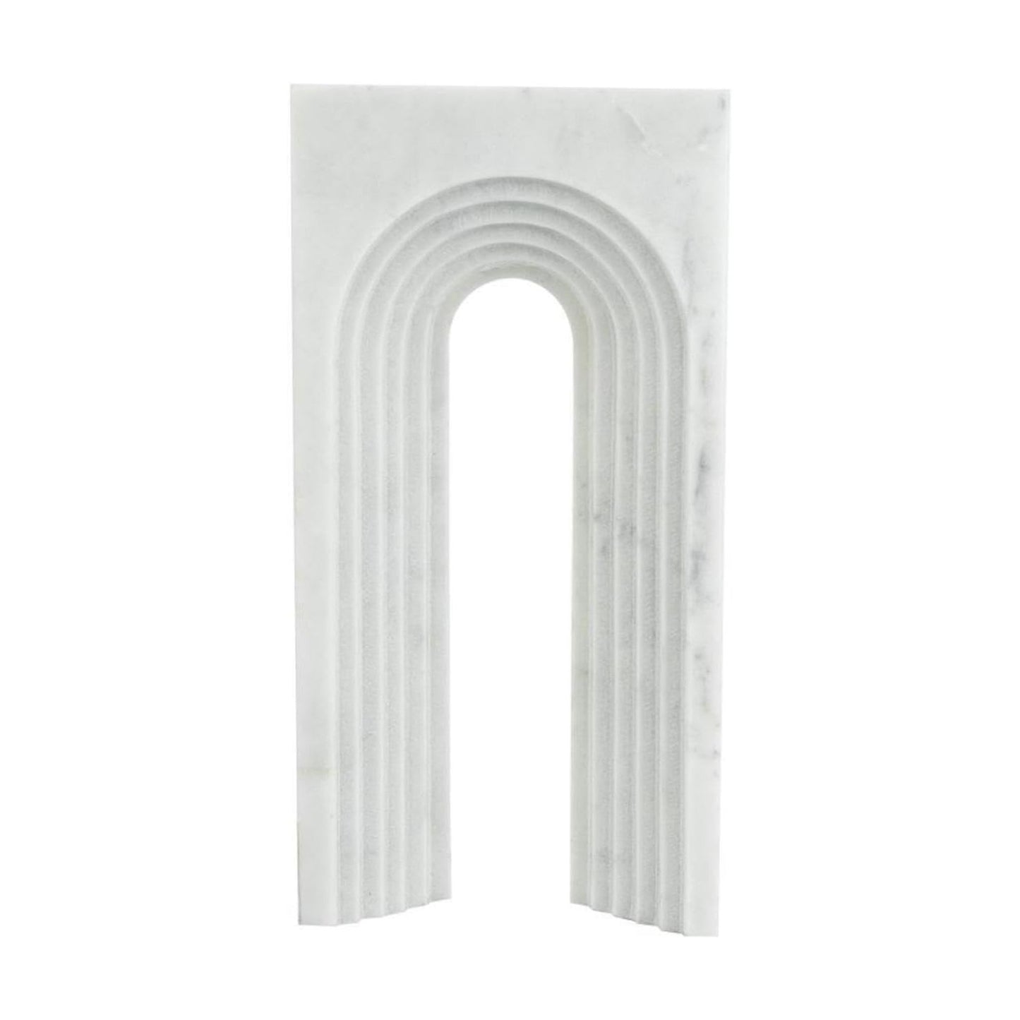 Carved Modern Art Piece for Desk / White