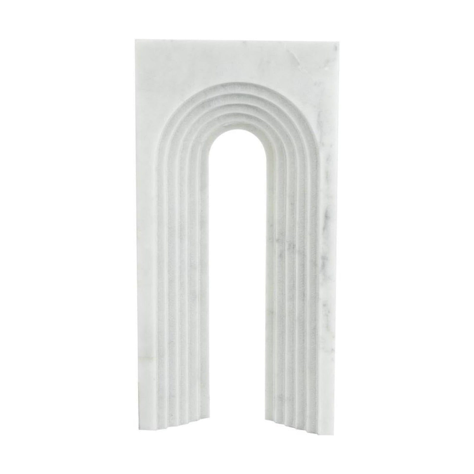 Carved Modern Art Piece for Desk / White