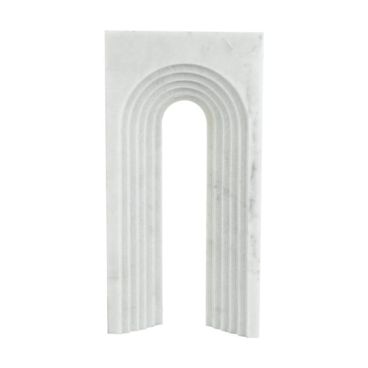 Carved Modern Art Piece for Desk / White