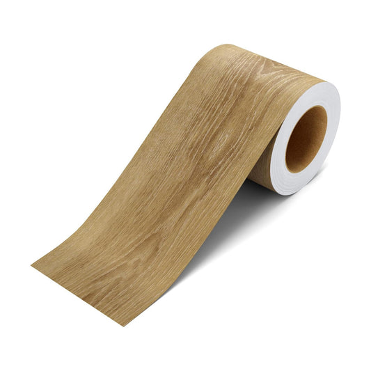 Natural Oak Wood Grain Wallpaper Border Peel and Stick Mirror Frame Border / 3 x 590 / Light Brown