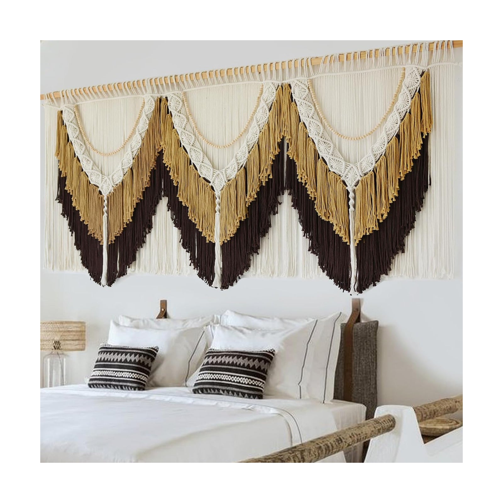 Macrame Wall Hanging Boho Wall Art / Brown