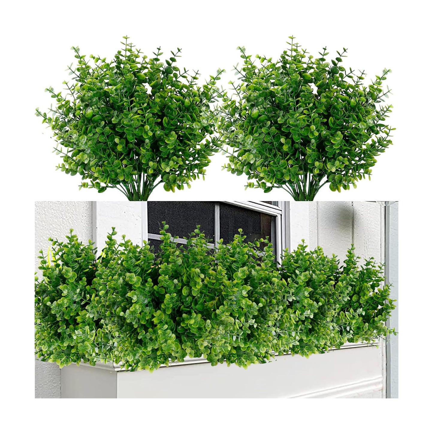 Artificial Flowers / Green / Set of 24