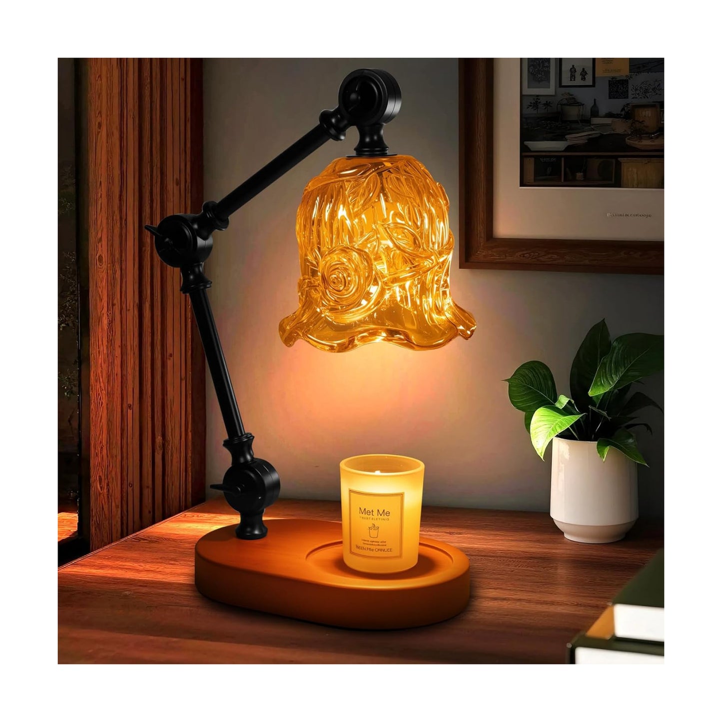 Candle Warmer Lamp Dimmable Wax Melting Warmer Adjustable Height | Bedroom Living Room Decor, Birthday Christmas