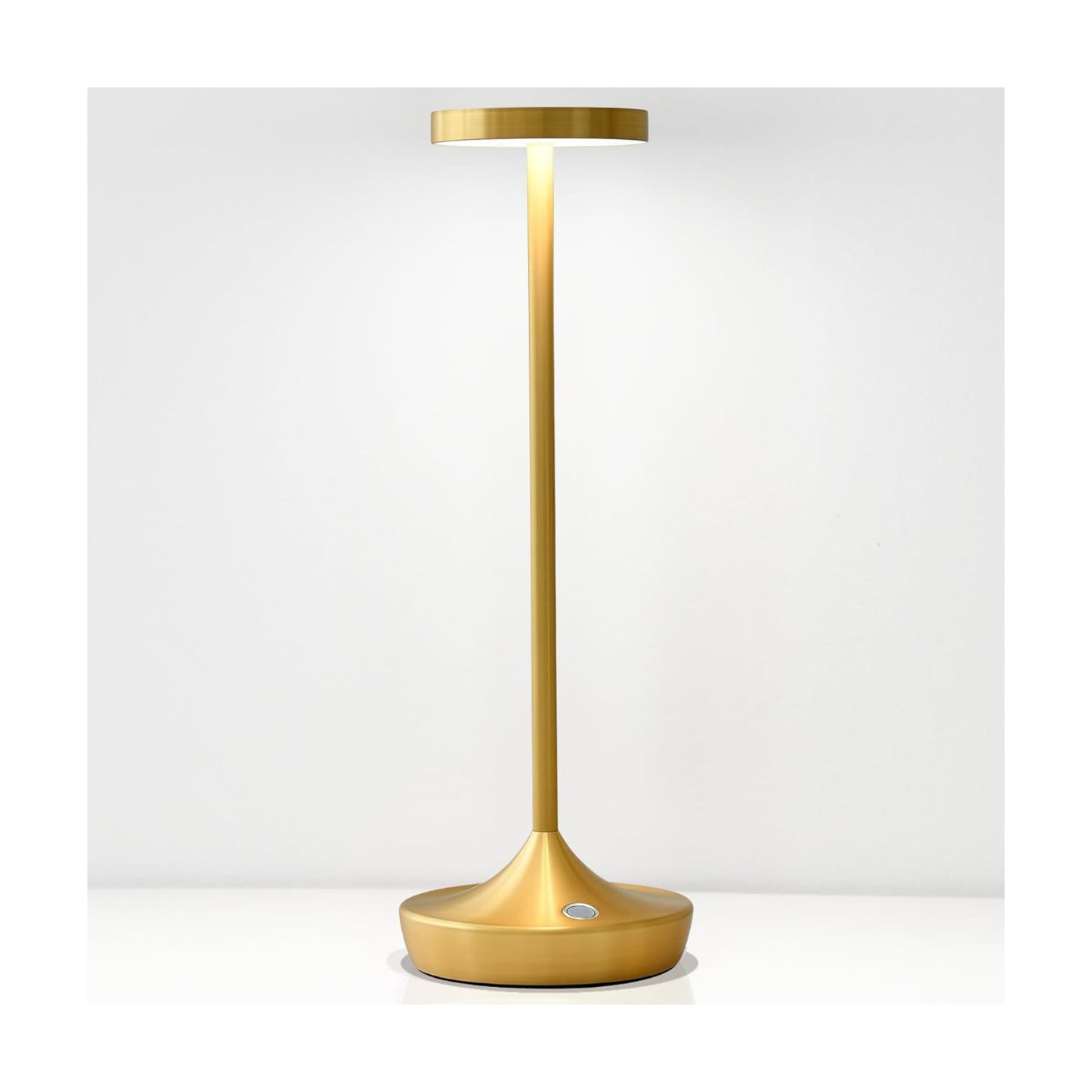 Gold Cordless LED Table Lamps Rechargeable 6000mAh, 72H Runtime, Waterproof | Stepless Touch Dimming with 3 Color Modes