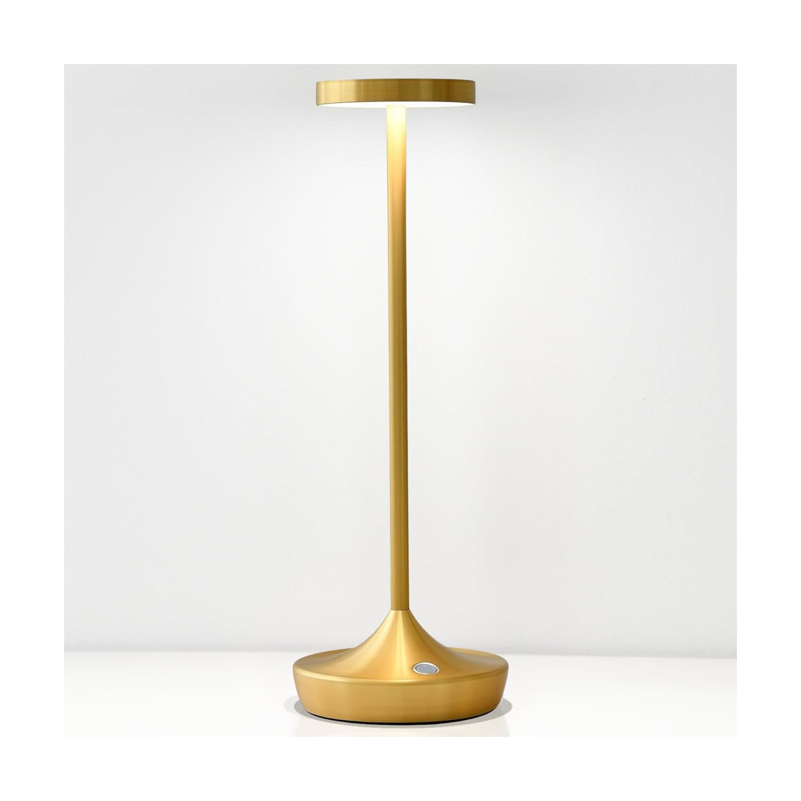 Gold Cordless LED Table Lamps Rechargeable 6000mAh, 72H Runtime, Waterproof | Stepless Touch Dimming with 3 Color Modes