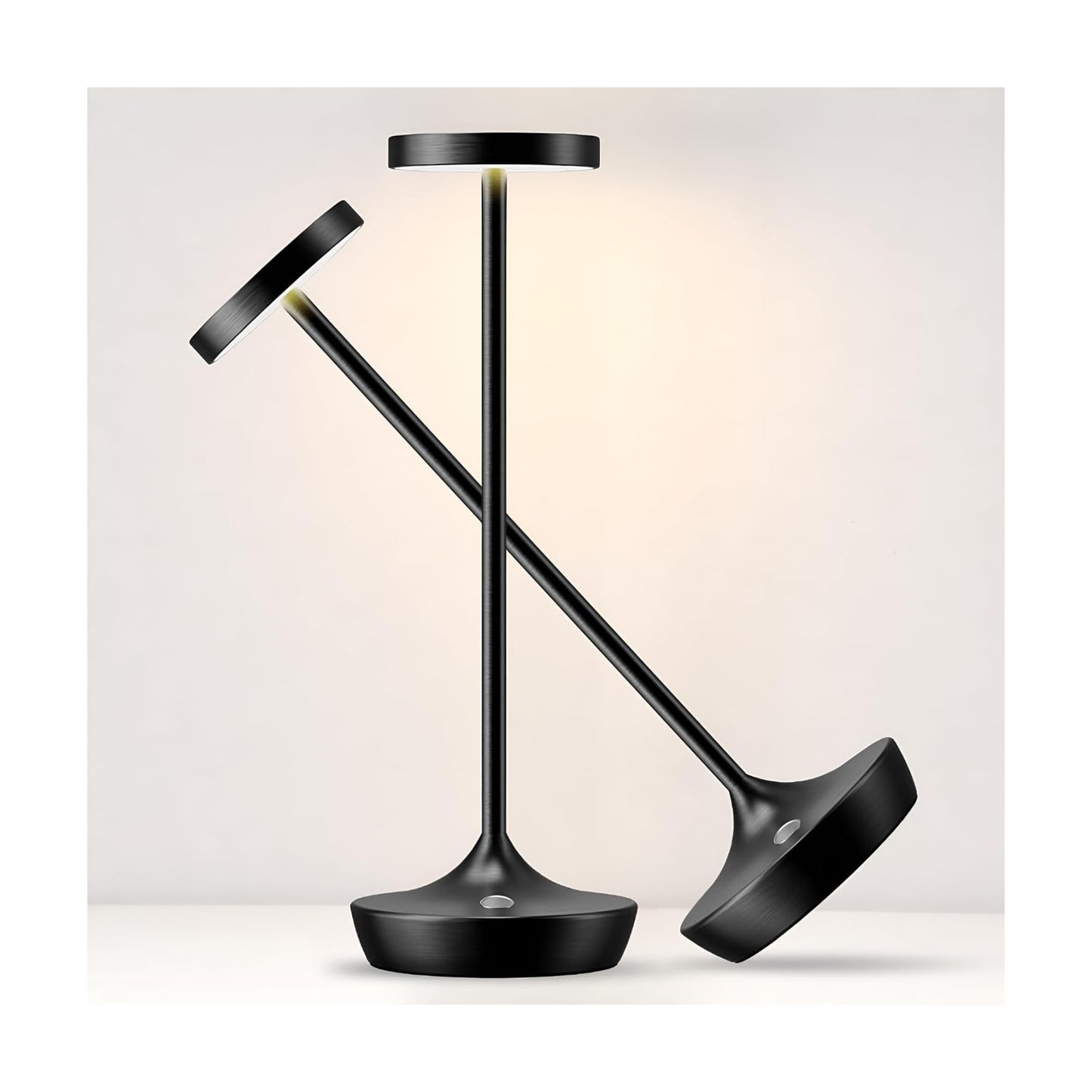 2 Pack Cordless Table Lamps, Rechargeable 6000mAh, 72H Runtime, Waterproof | Stepless Touch Dimming with 3 Color Modes