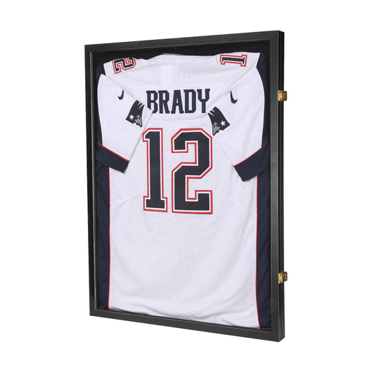 Jersey Wooden Frame Display Case -Shadow Box with 98% UV Protection Acrylic and Hanger for L or XL Baseball Basketball