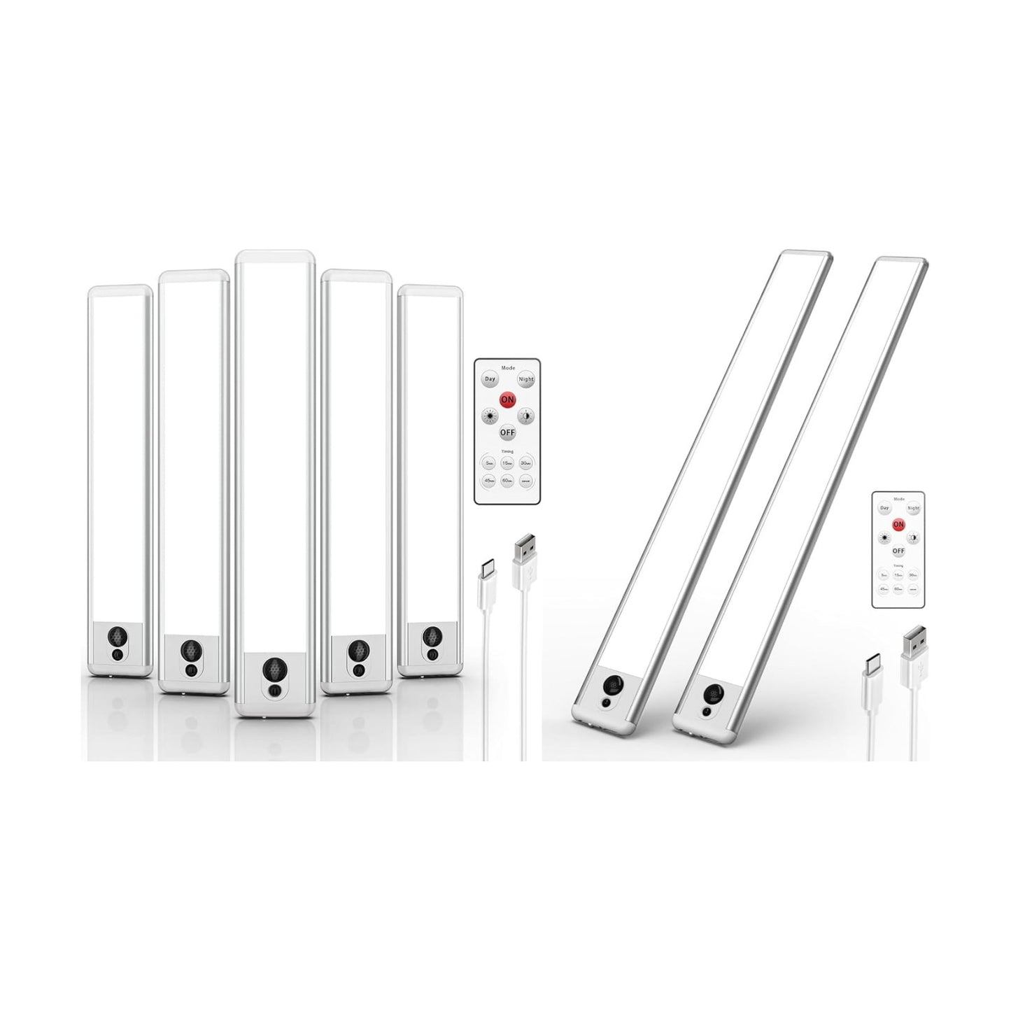 EZVALO Under Cabinet Lights,14.5In Motion Sensor Light Indoor Dimmable, Super Bright 4000mAh Rechargeable Closet Lights