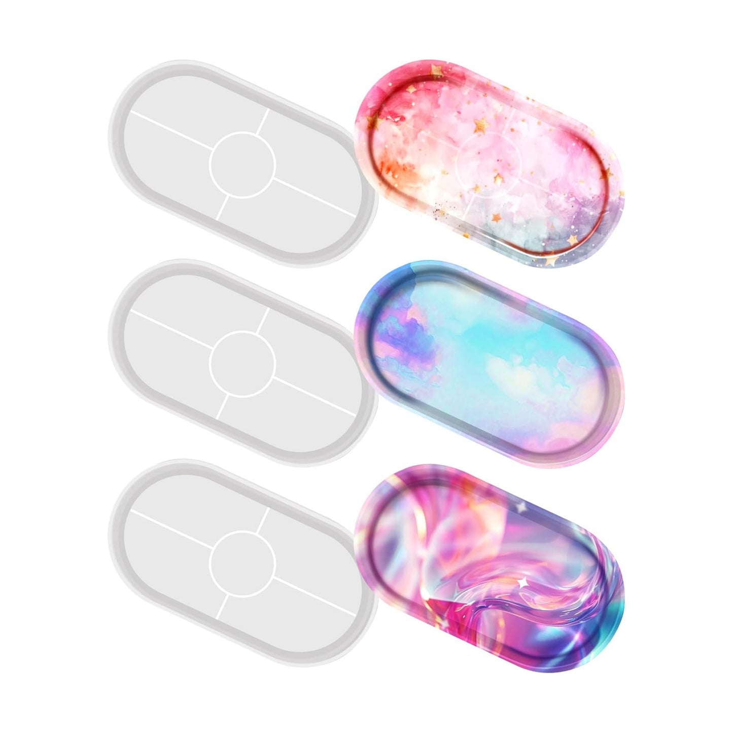 Tray Silicone Mold / Oval 7.5 / Set of 3