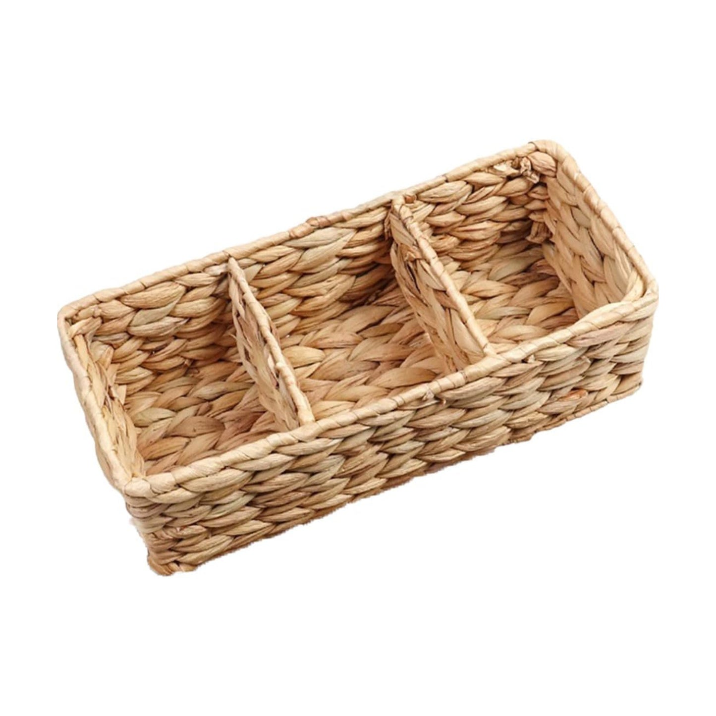 Rattan Napkin Holder / 3-Section Napkin Basket Decorative Wicker Napkin