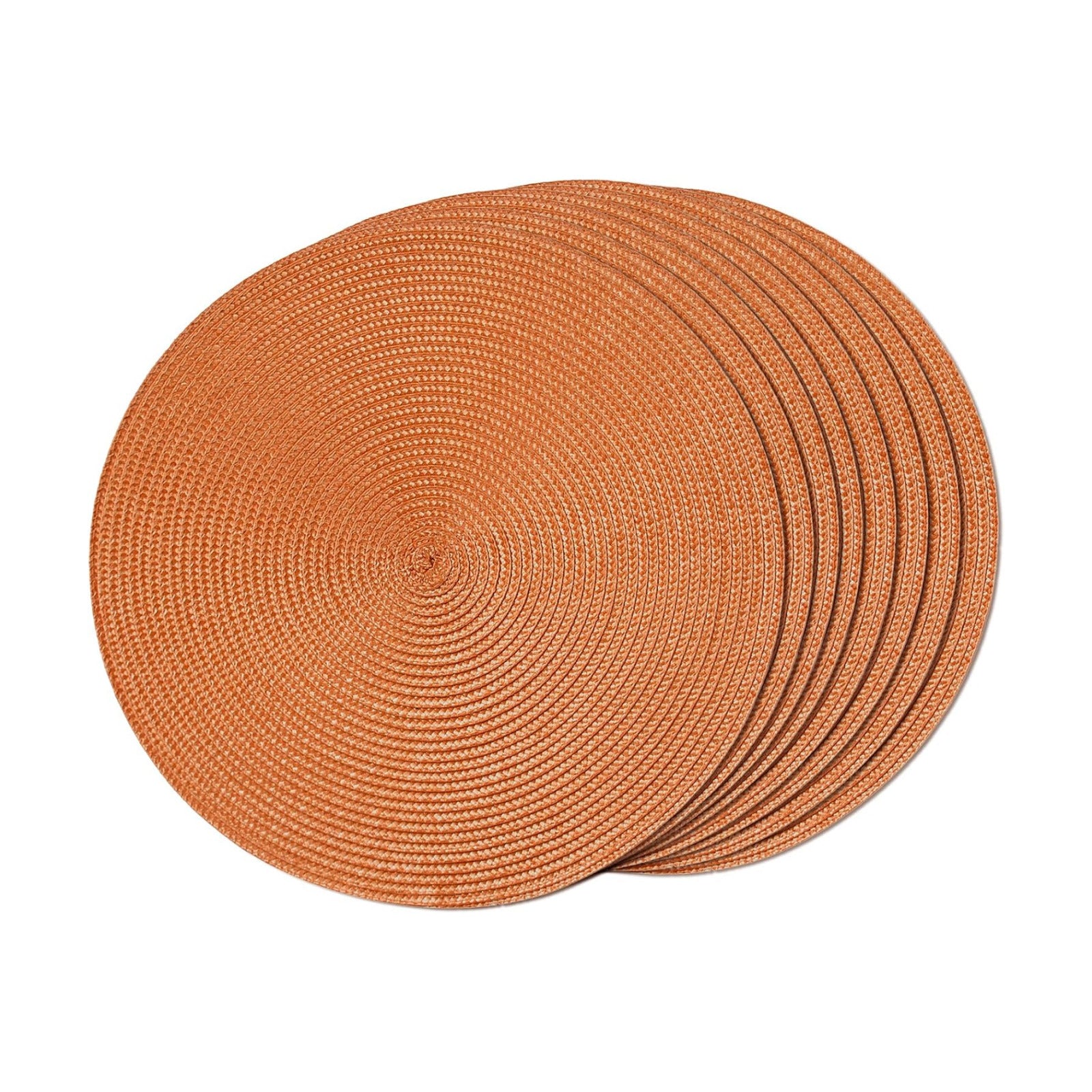 FunWheat Round Braided Placemats Set of 8 Table Mats for Dining Tables Woven Washable Non-Slip Place mats 15