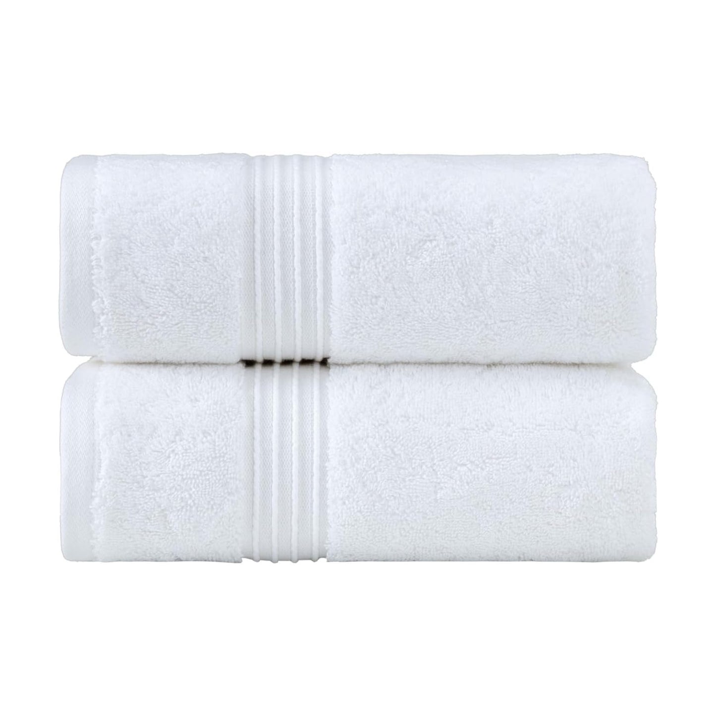 Milara Turkish Cotton Hand Towels 2-Pack, White, 700 GSM, 16x30 in | Soft, absorbent Turkish combed cotton with reduced