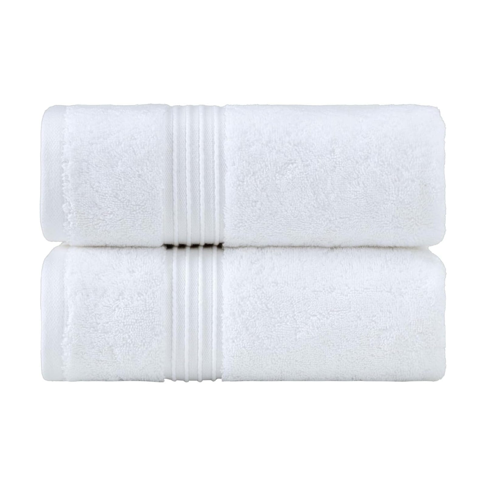 Milara Turkish Cotton Hand Towels 2-Pack, White, 700 GSM, 16x30 in | Soft, absorbent Turkish combed cotton with reduced