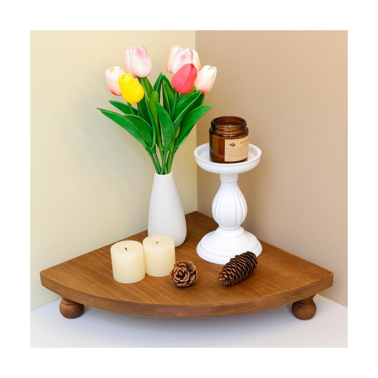Rustic Pedestal Stand / Wooden