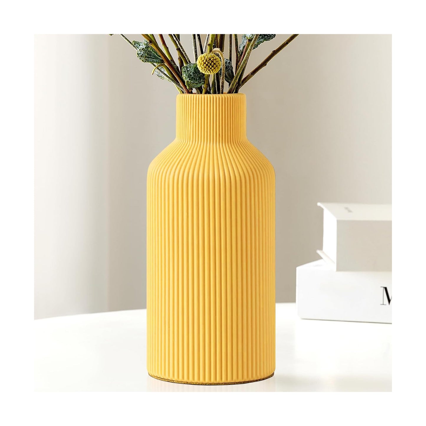 Ceramic Flower Vase / Yellow