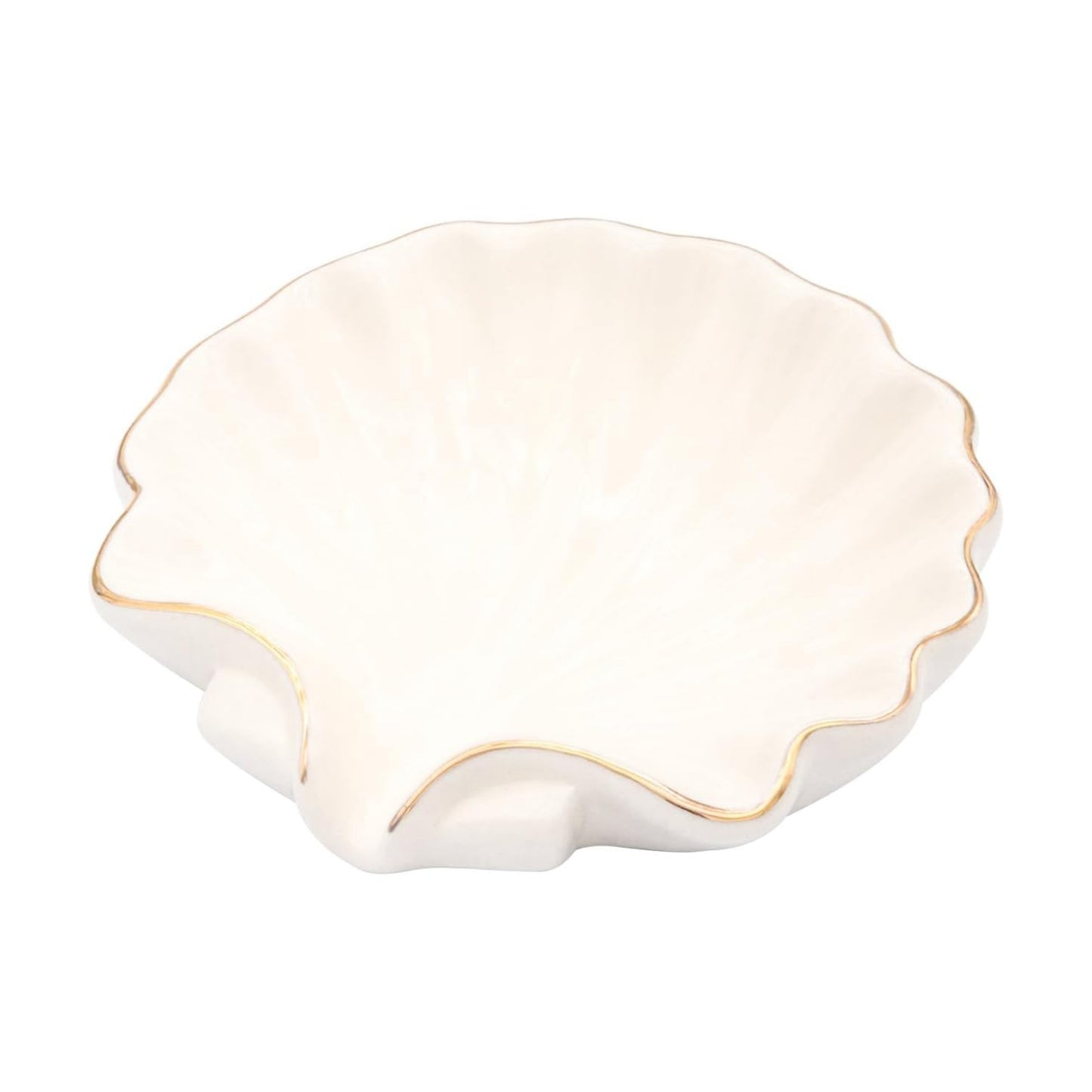 Seashell Style Ceramic Self Draining Soap Dish Waterfall Soap Dish Soap Savers