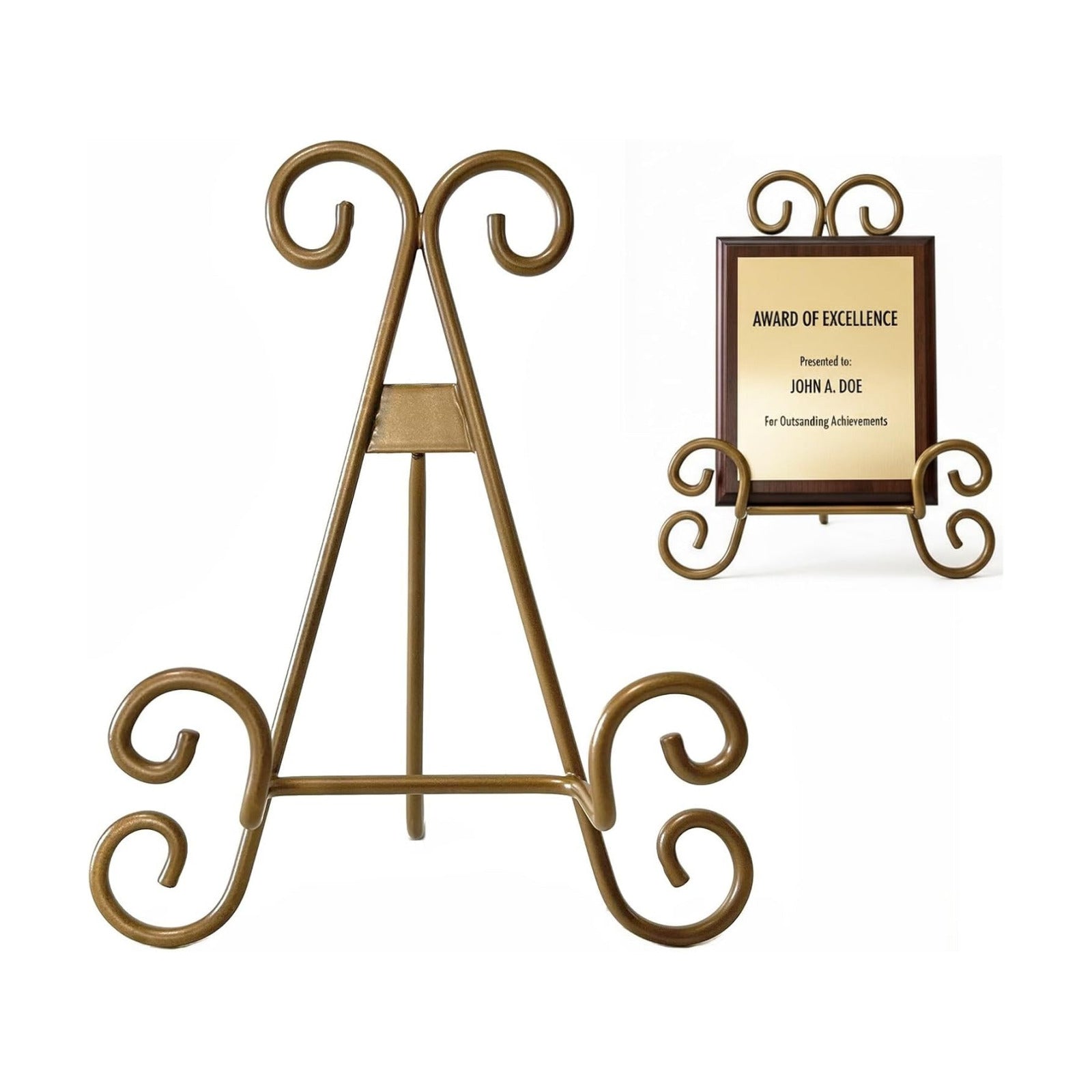 Artifact Display Stand Easel / Gold / Set of 8
