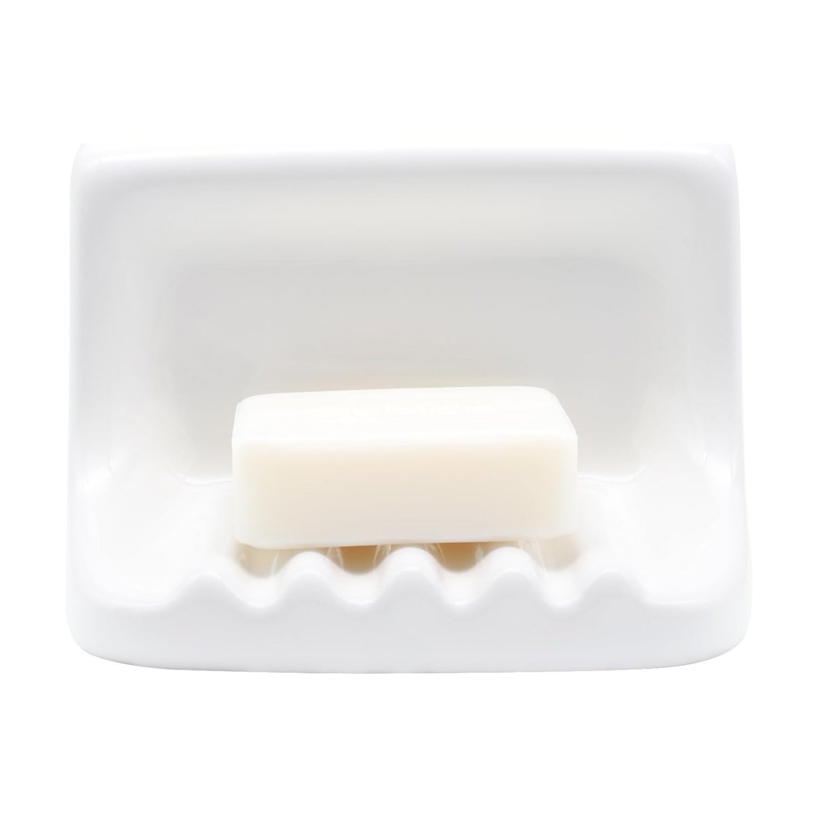 Retro Ceramic Soap Holder Porcelain Soap Dish Holder / White