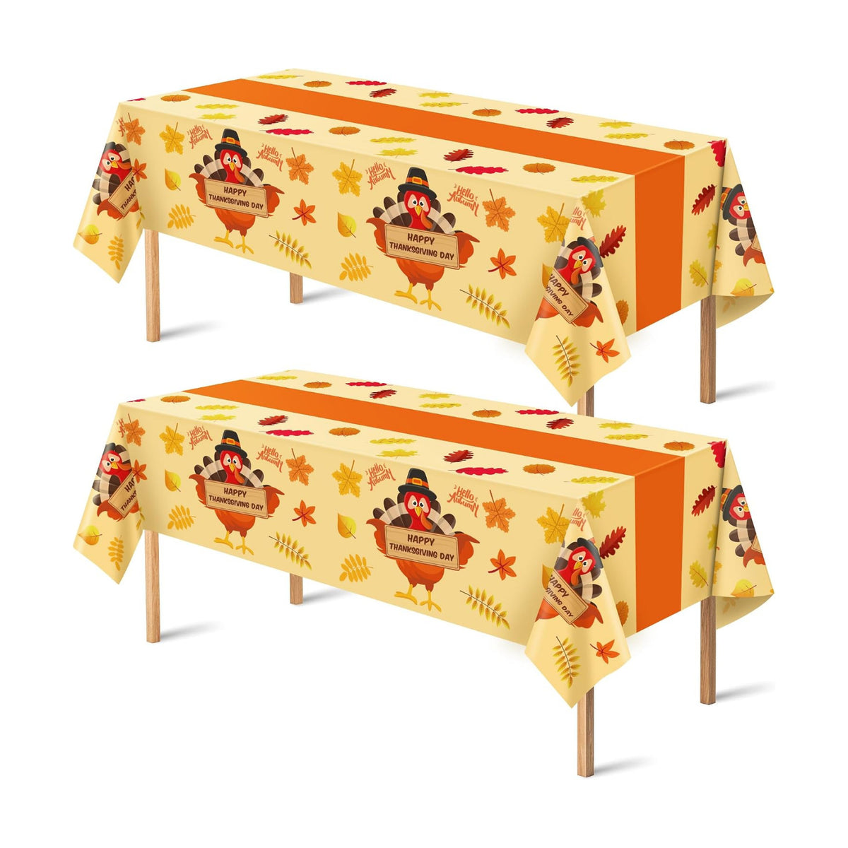 OHOME Thanksgiving Decorations - Thanksgiving Tablecloth | Thanksgiving Table Decor Indoor Outdoor Outside - Friendsgiving Party Favor Centerpiece Banner Essentials,52"x87",2 Pack
