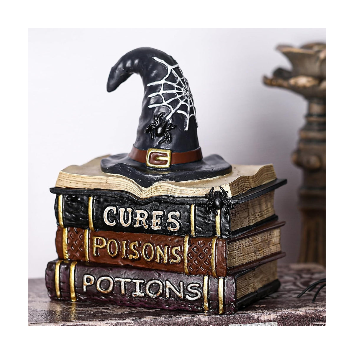 Namalu Halloween Mantel Decor Halloween Book Decor, Witch Hat Style