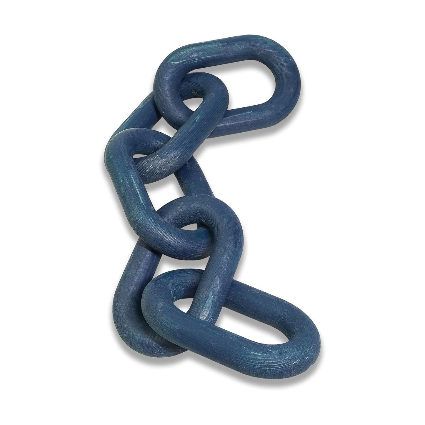 5-Link Wood Knot Chain Link Decor / Blue / 18.9 Inch
