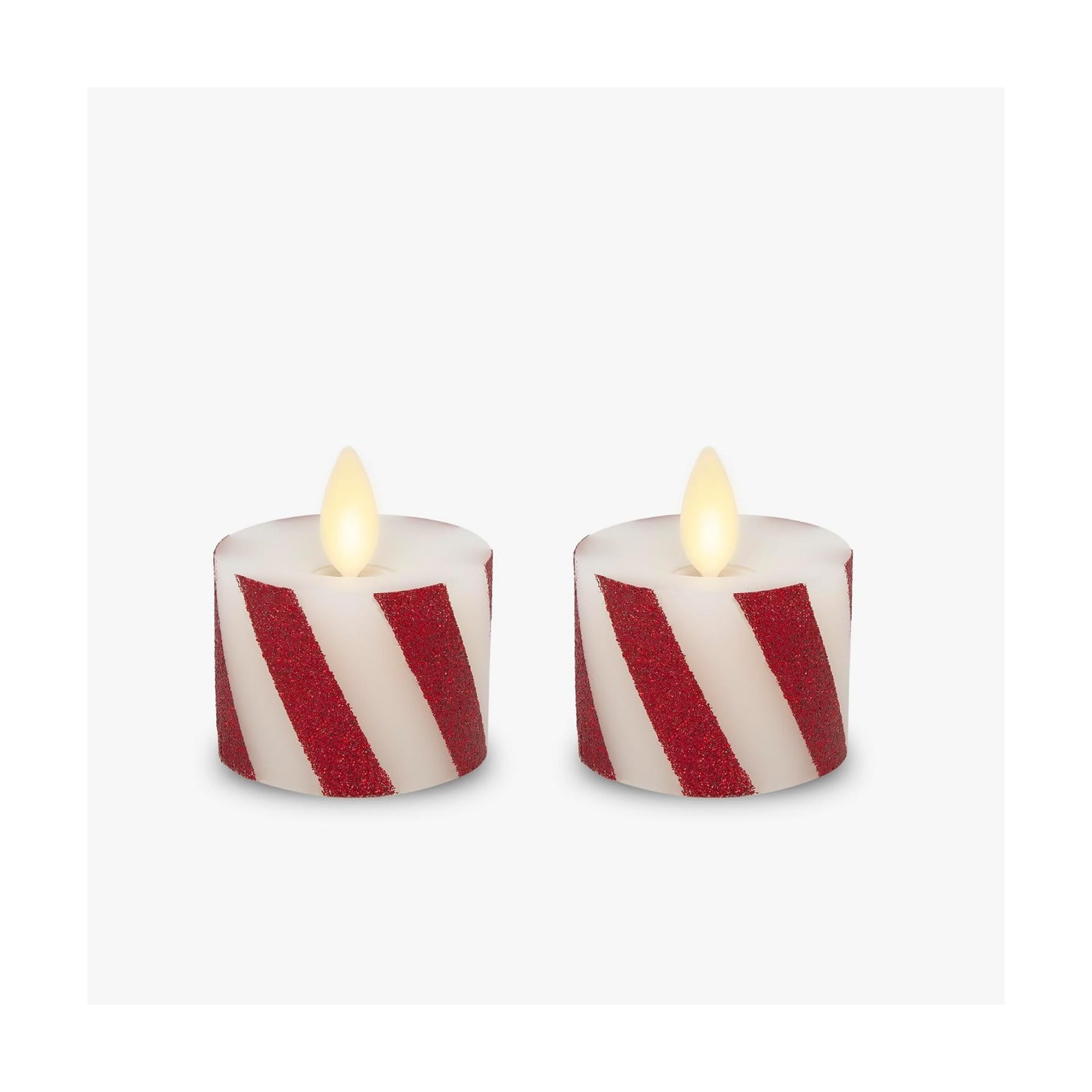 Luminara 2-Pack Moving Flame LED Flameless Tealight (1.4" x 2") Battery Operated Plastic LED Flameless Tea Light Smooth