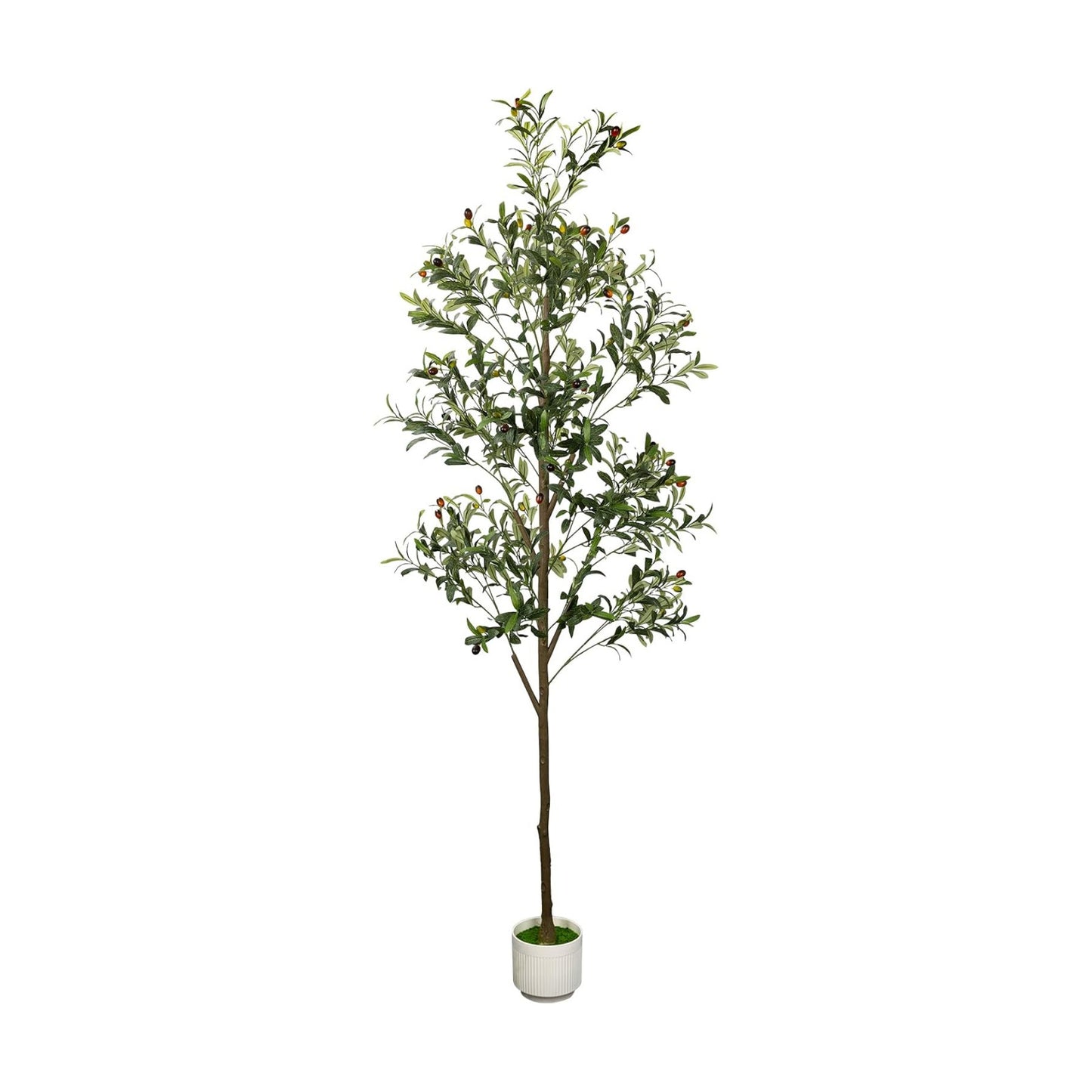7FT Artificial Olive Tree Indoor Tall Faux with Planter