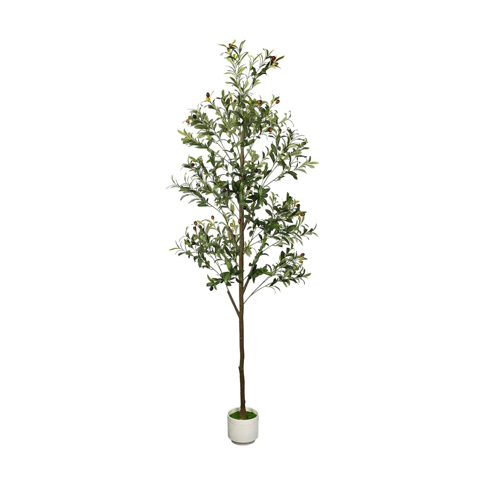 7FT Artificial Olive Tree Indoor Tall Faux with Planter