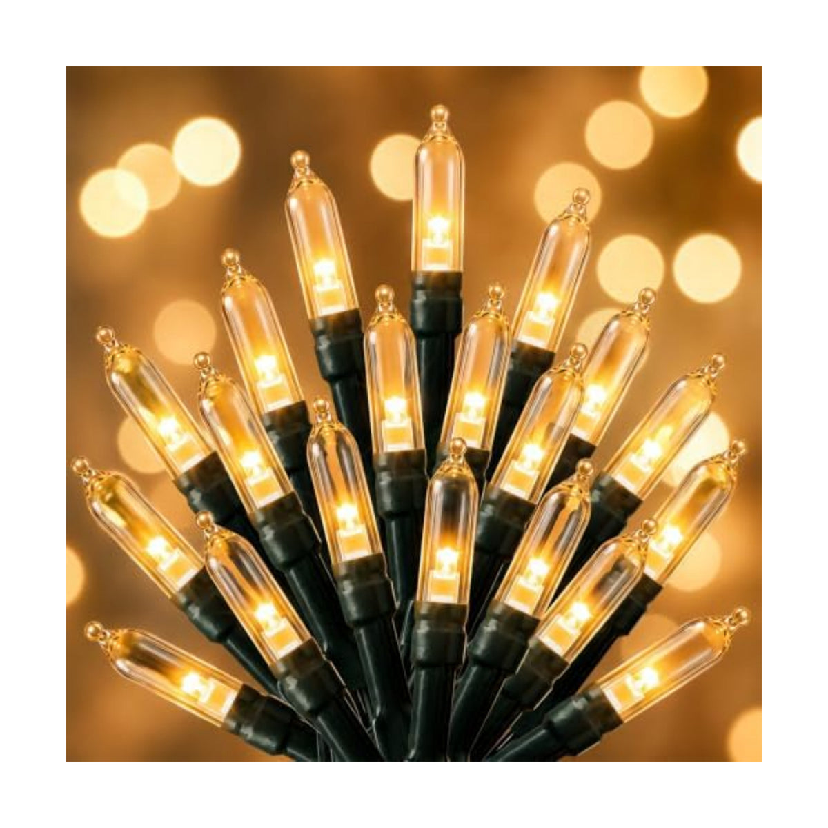 Brightown LED Christmas Mini Lights, 39Feet 100 LED Clear Bulbs String Lights with 8 Light Modes, Connectable Fairy Lights Plug in for Outdoor Xmas Trees Garland Wreath Holiday Decorations, Warm White