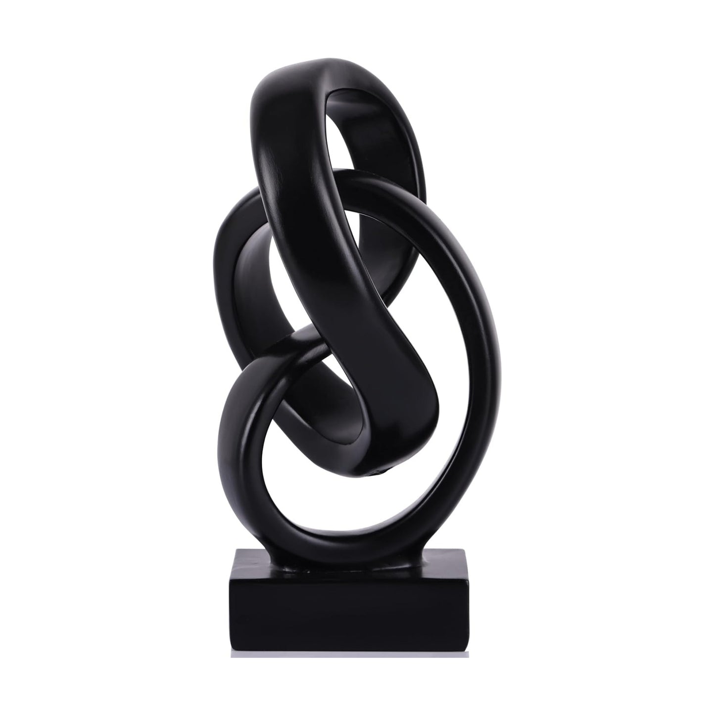 Modern Abstract Knot Sculpture / Black