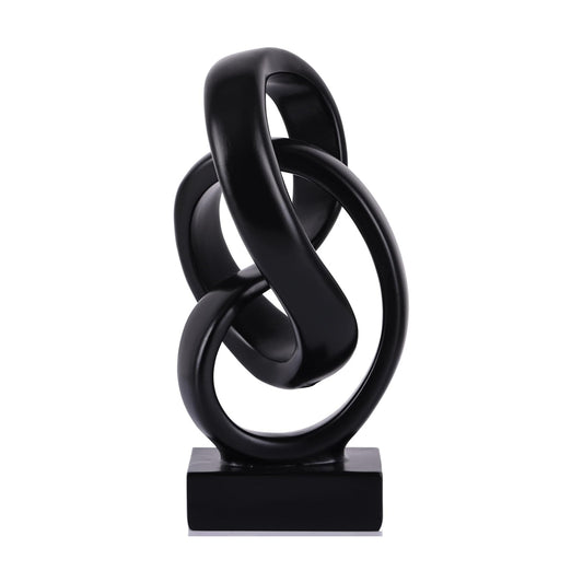 Modern Abstract Knot Sculpture / Black