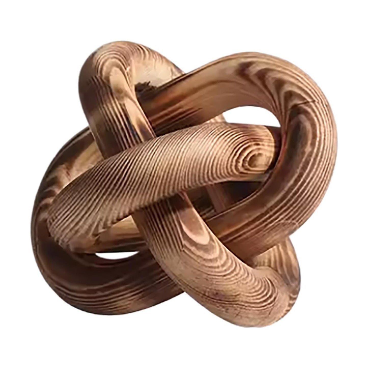Wood Chain Link Decor--3 Link Wood Knot Decor Hand Carved Coffee Table Decor Farmhouse / Retro